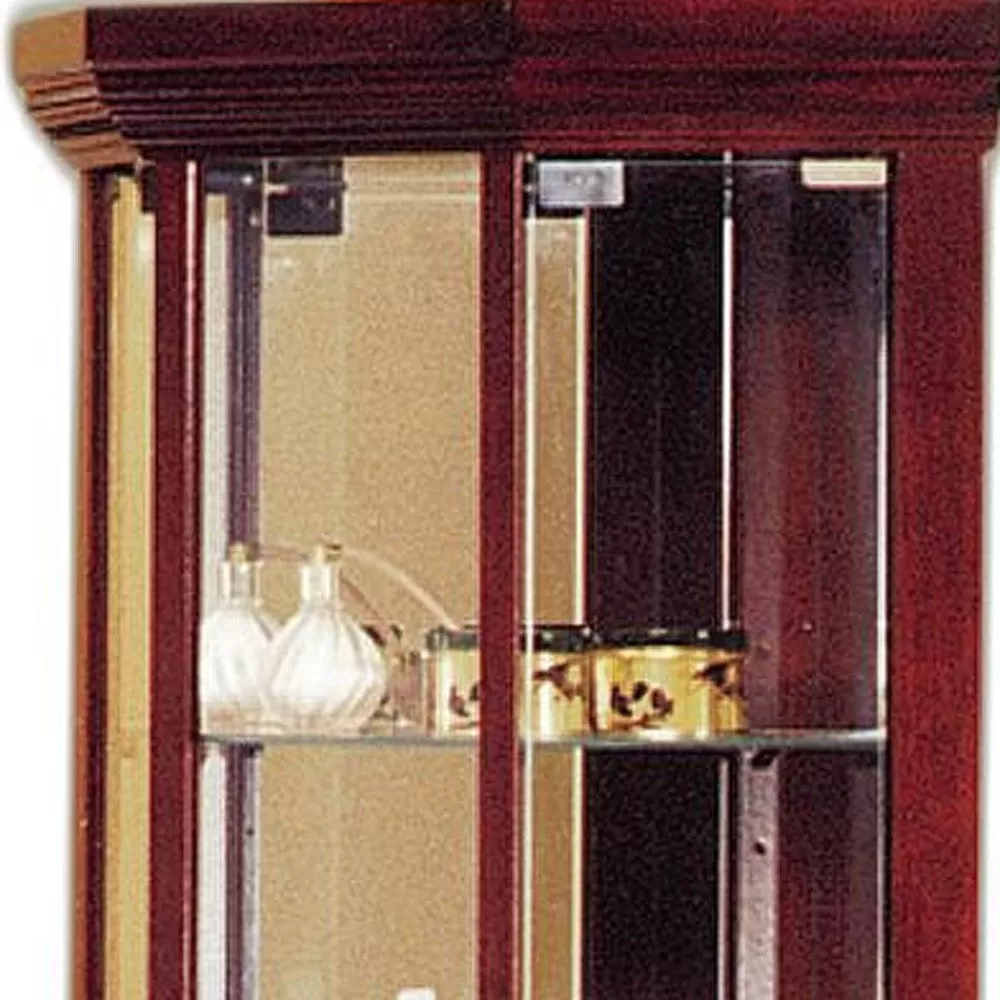 16 X 16 X 71 Cherry Glass Curio Cabinet