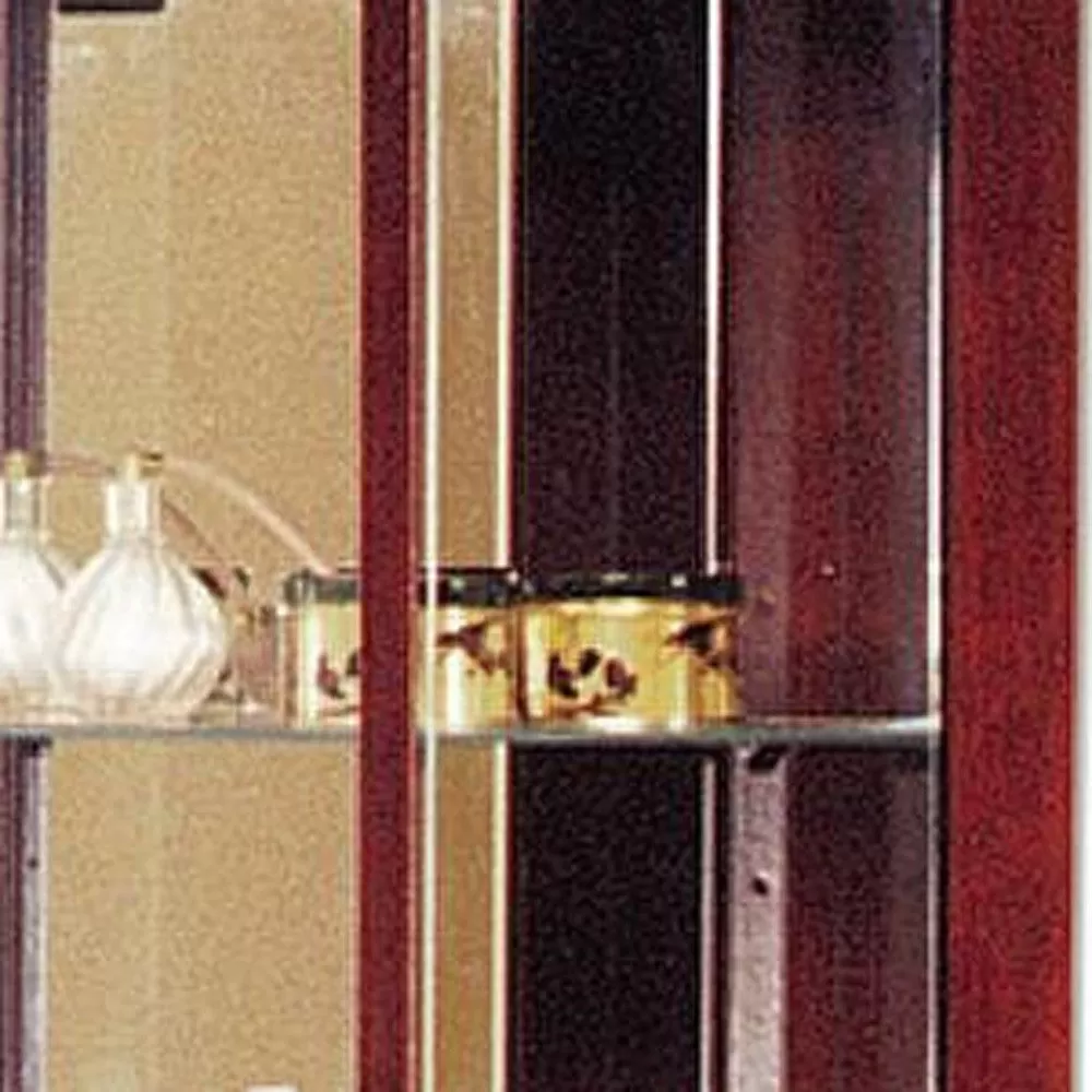 16 X 16 X 71 Cherry Glass Curio Cabinet