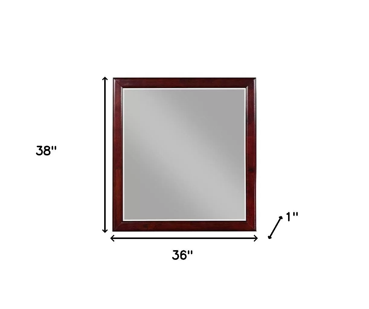 38 Dark Brown Framed Dresser Mirror