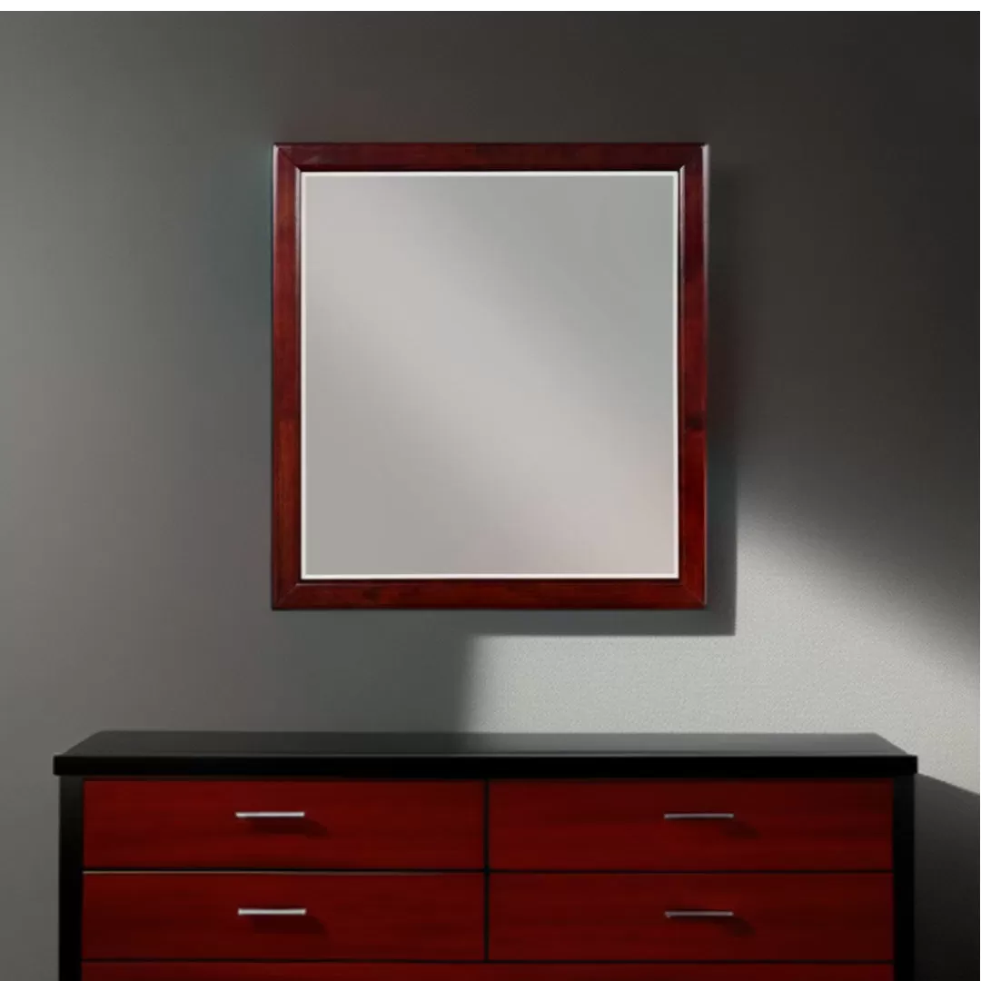 38 Dark Brown Framed Dresser Mirror