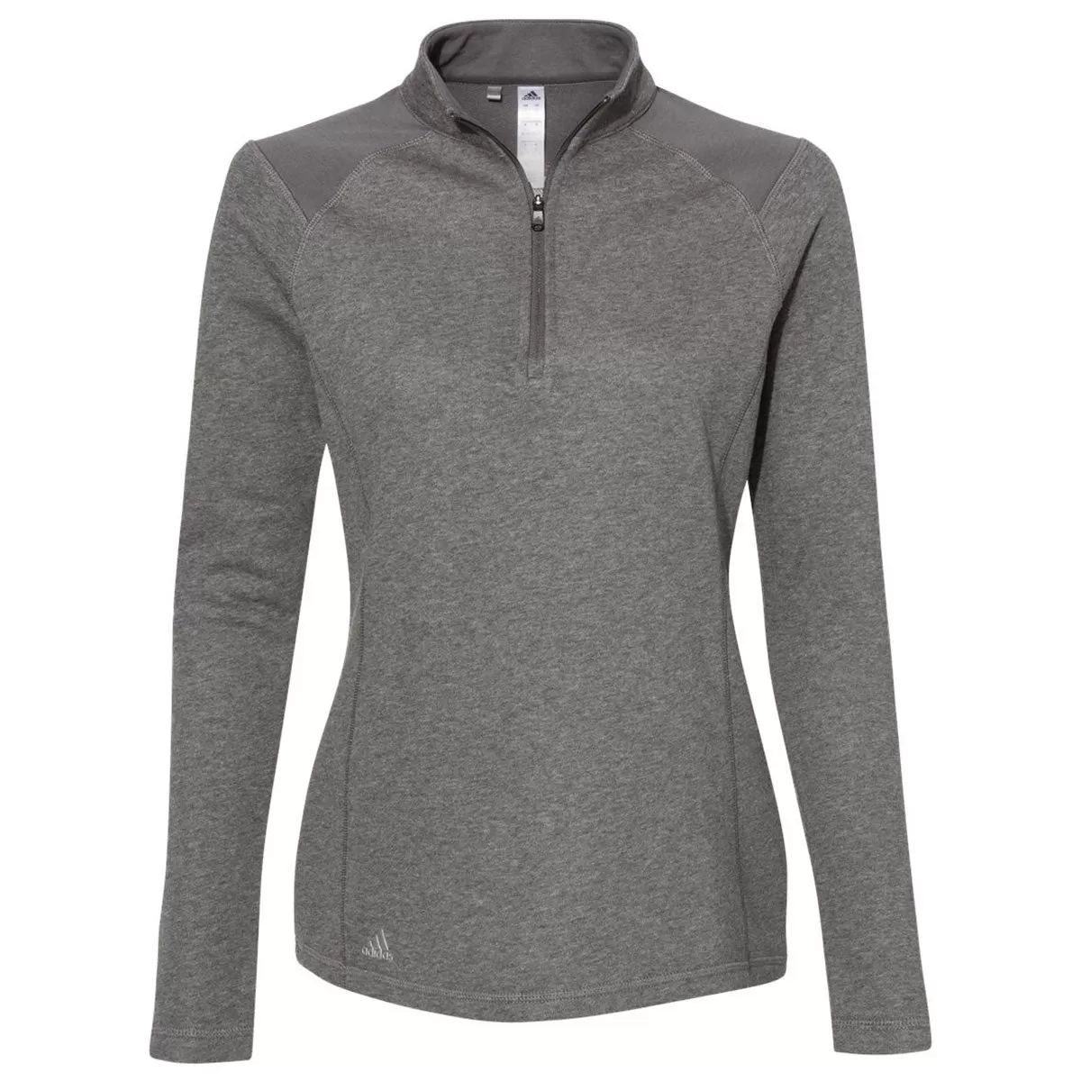 adidas Women's Grey Five Heather Heathered Quarter Zip