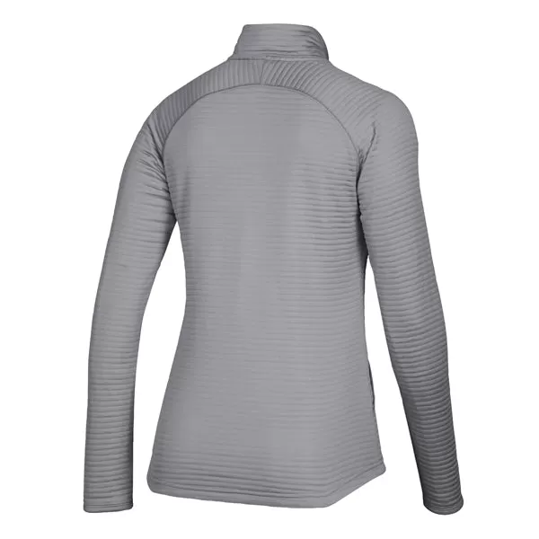 adidas Women's Grey Three Essentials Textured Full Zip