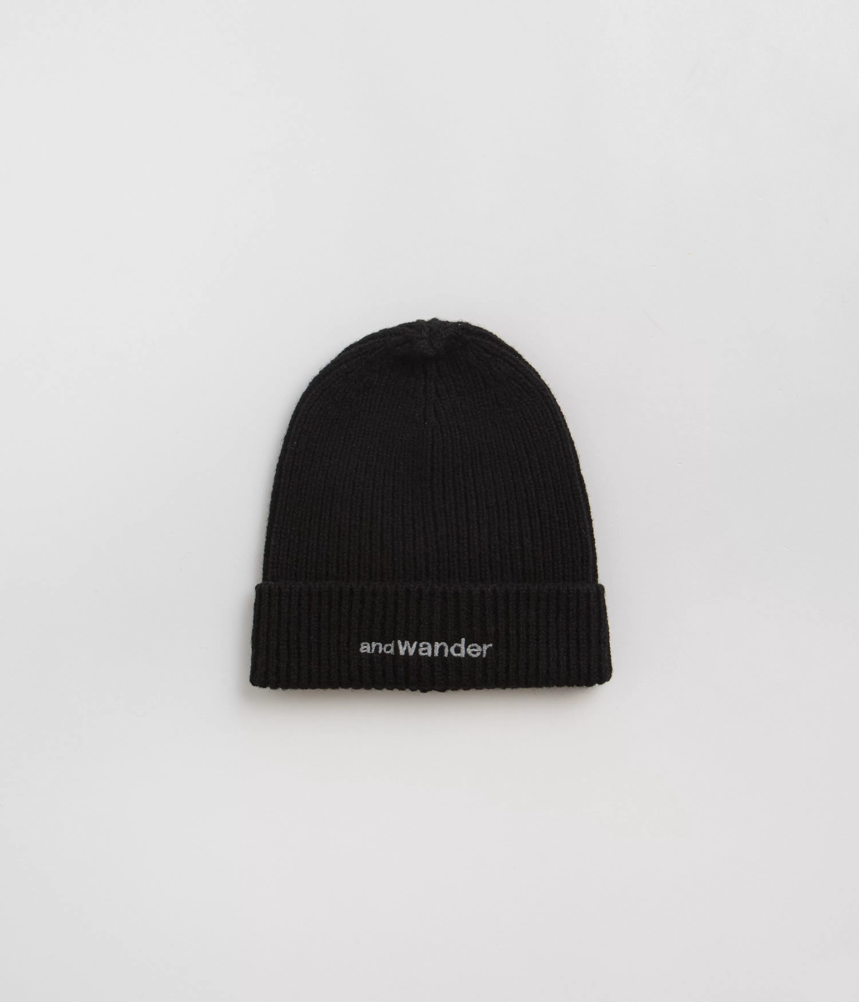 and wander Shetland Wool Beanie - Black