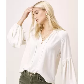 Ashlyn Ivory Lantern Sleeve Top I-12603W-PSW-SALE