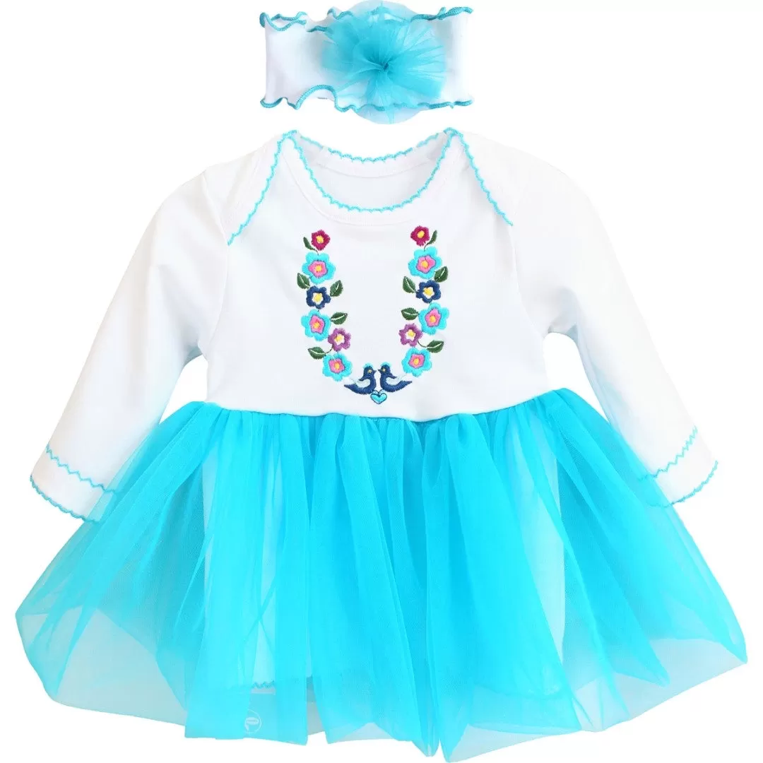 Baby Girl Blue Set “Little Birdie”