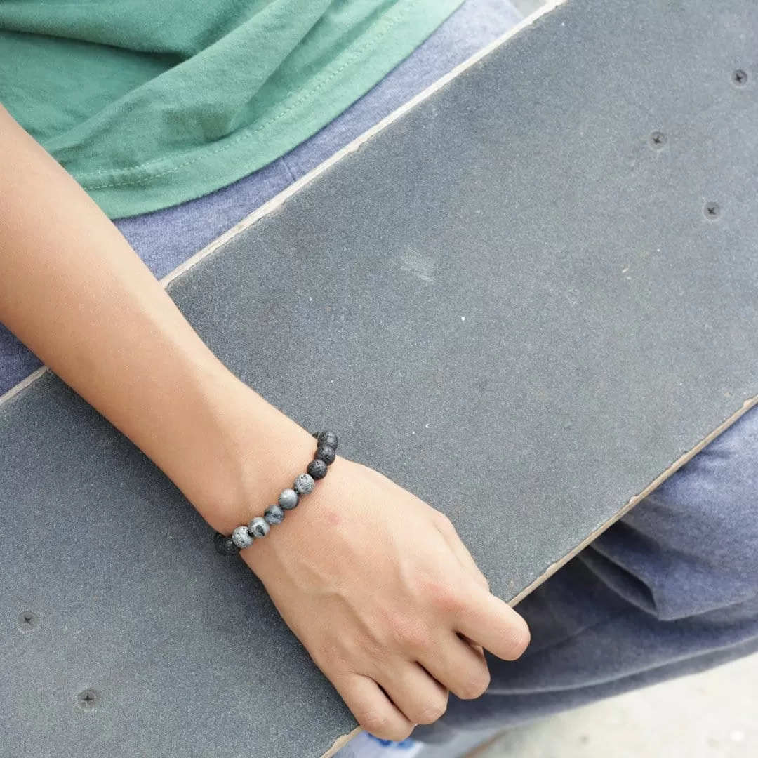 Boy's Lava and Larvikite Bracelet