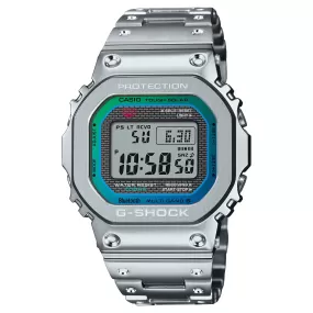 CASIO G-SHOCK GMWB5000PC-1 Bluetooth Polychromatic Rainbow Full Metal Solar Square Watch Steel