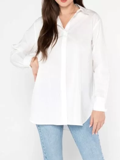 C'EST MOI Cotton Button Up Blouse