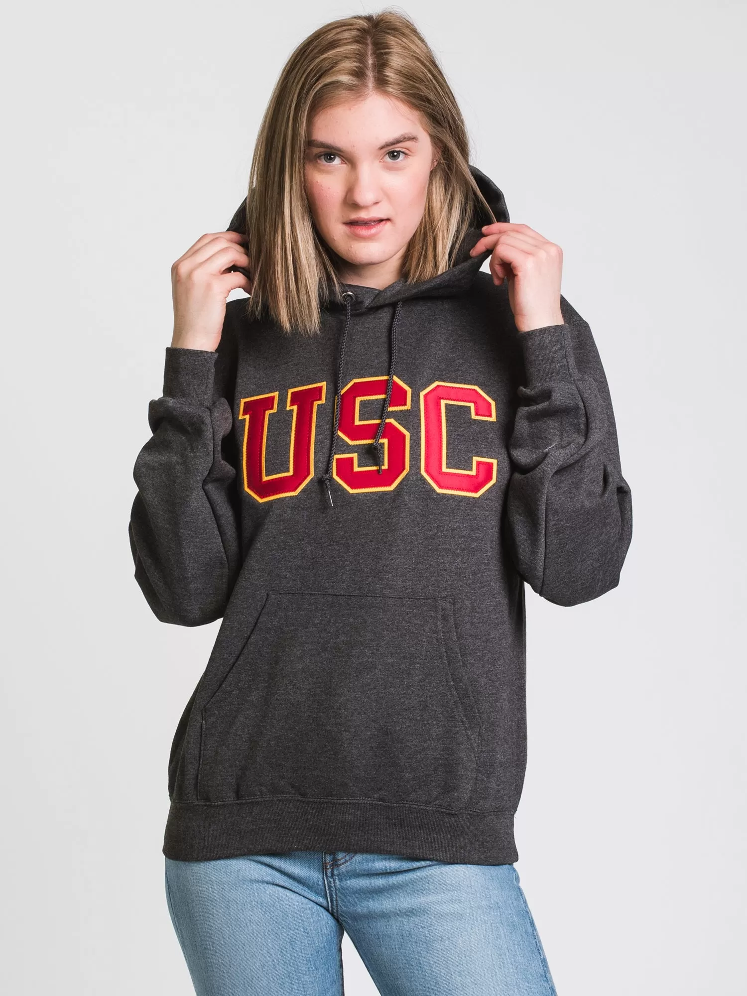 CHAMPION ECO POWERBLEND USC UNIVERSITY HOODIE - CLEARANCE