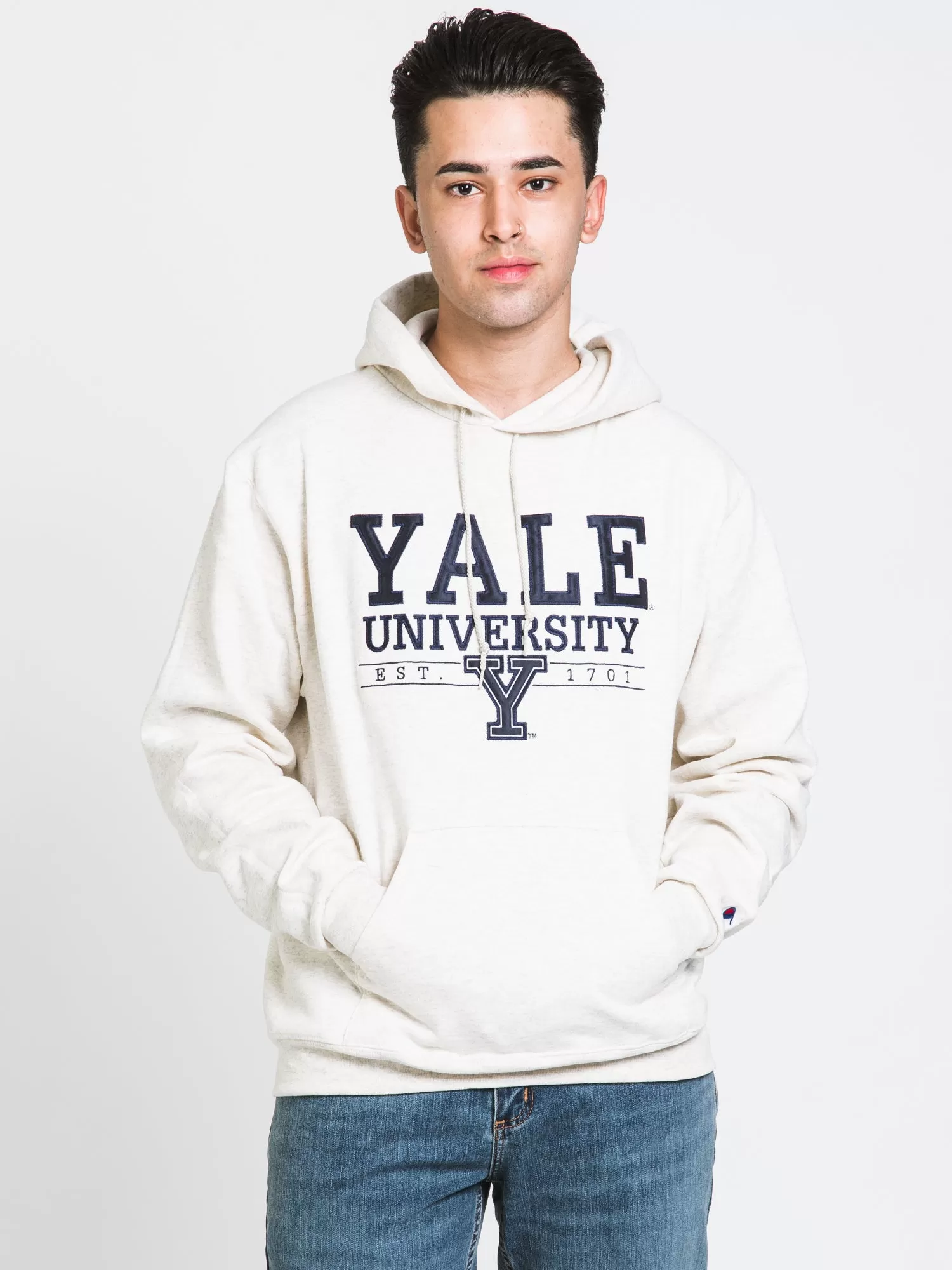 CHAMPION ECO POWERBLEND YALE HOODIE - CLEARANCE