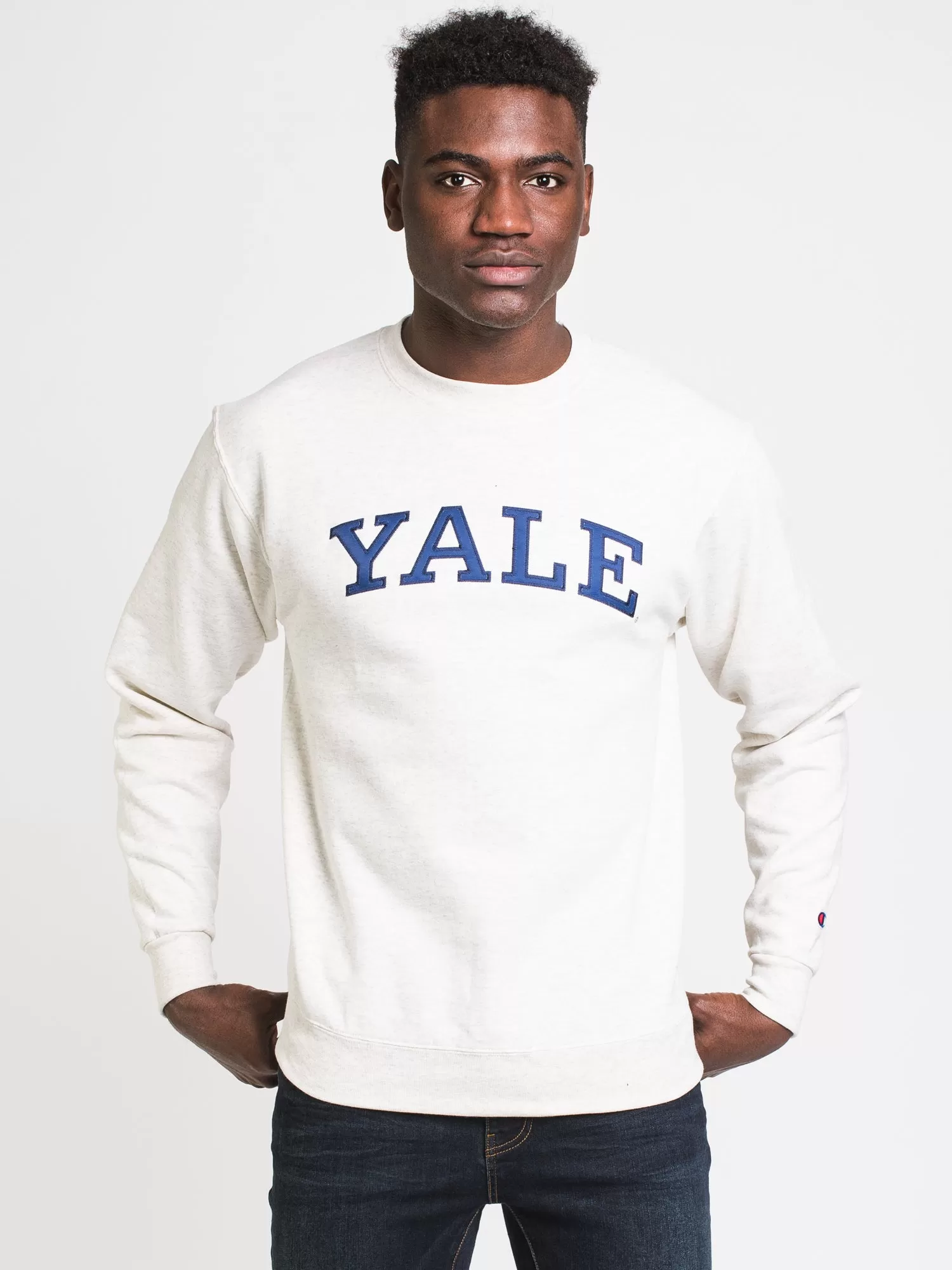 CHAMPION ECO POWERBLEND YALE UNIVERSITY CREWNECK SWEATER - CLEARANCE