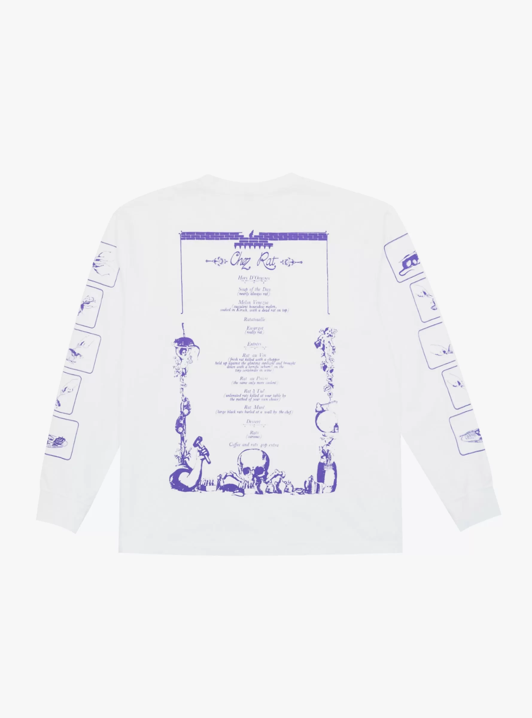 Chez Rat Long Sleeve T-shirt White