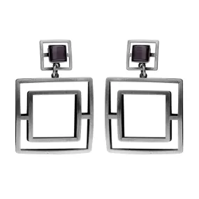 Christophe Poly Large Fresh Modern Squares Post Earrings