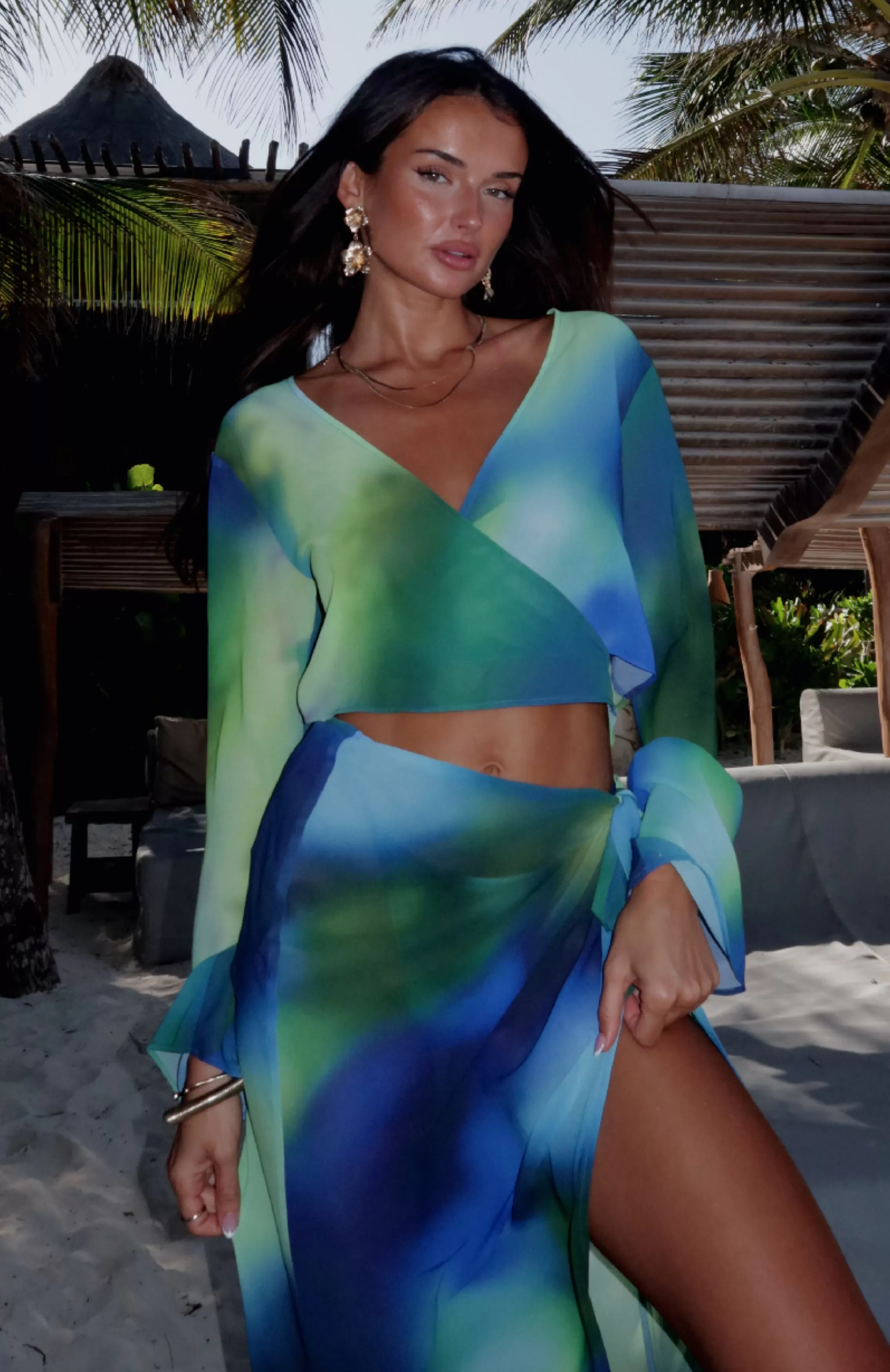 Coral Cove Wrap Top Costa Verde