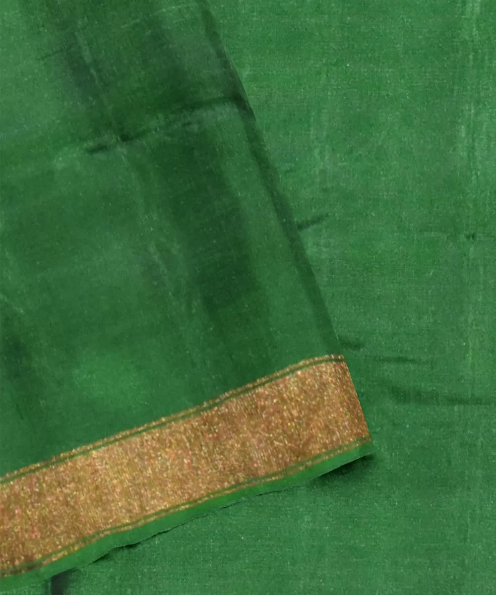 Dark green silk handloom patola saree