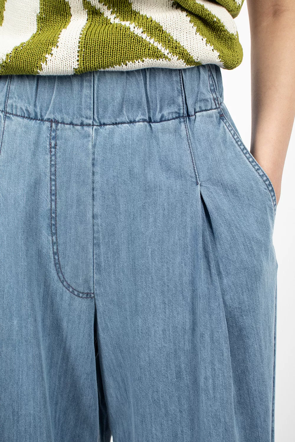 Denim Wide Leg Jeans Light Blue