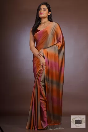 Desert Rainbow Georgette Silk Ombré Saree