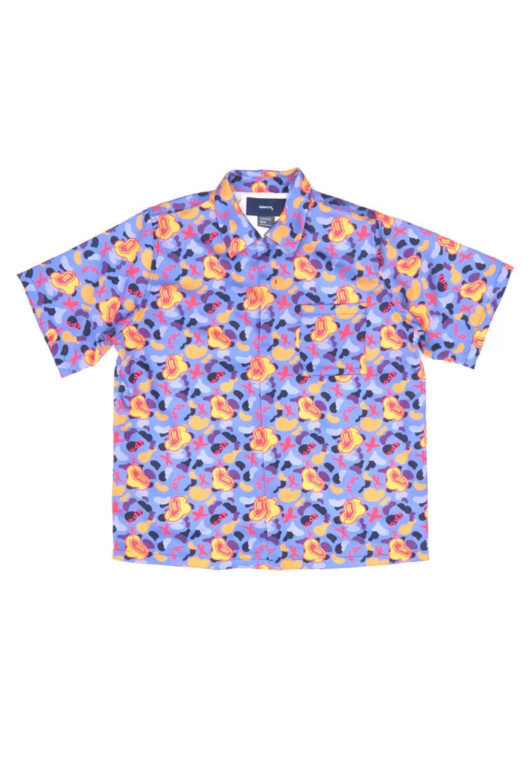 DOODLE PRINTED SHIRT PURPLE