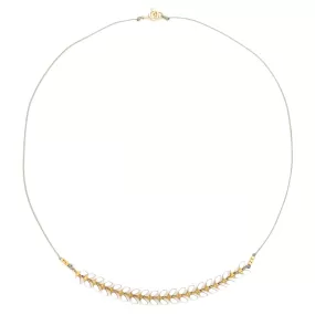 Enamel Cascade Necklace - White