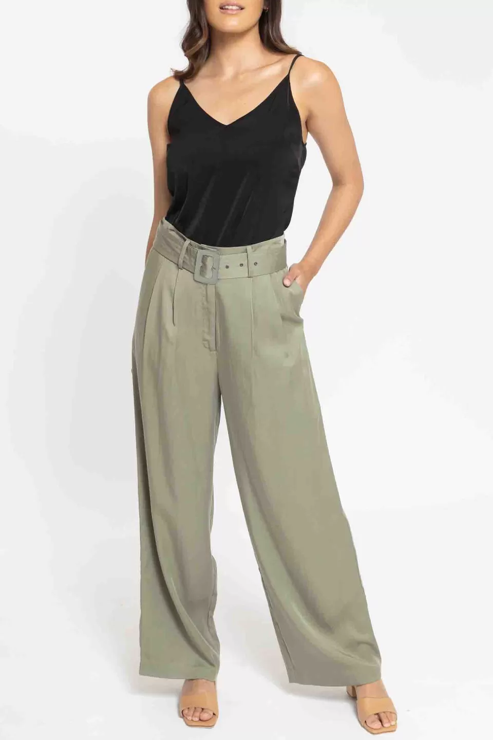 Georgie Sage Wide Leg Pants