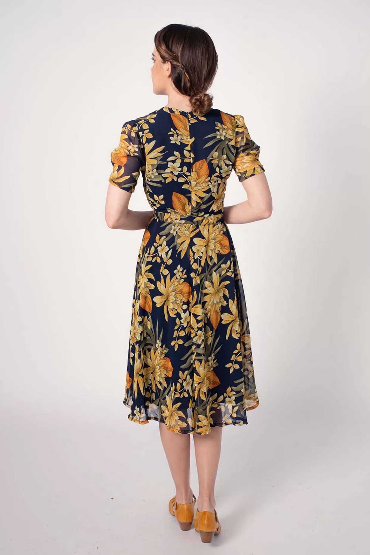 Ginger Navy & Mustard Dress