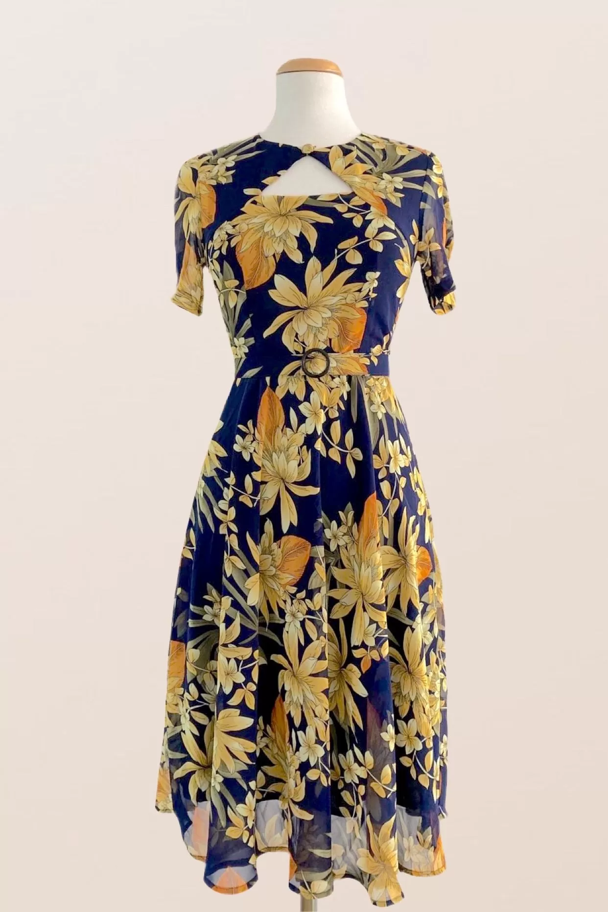 Ginger Navy & Mustard Dress