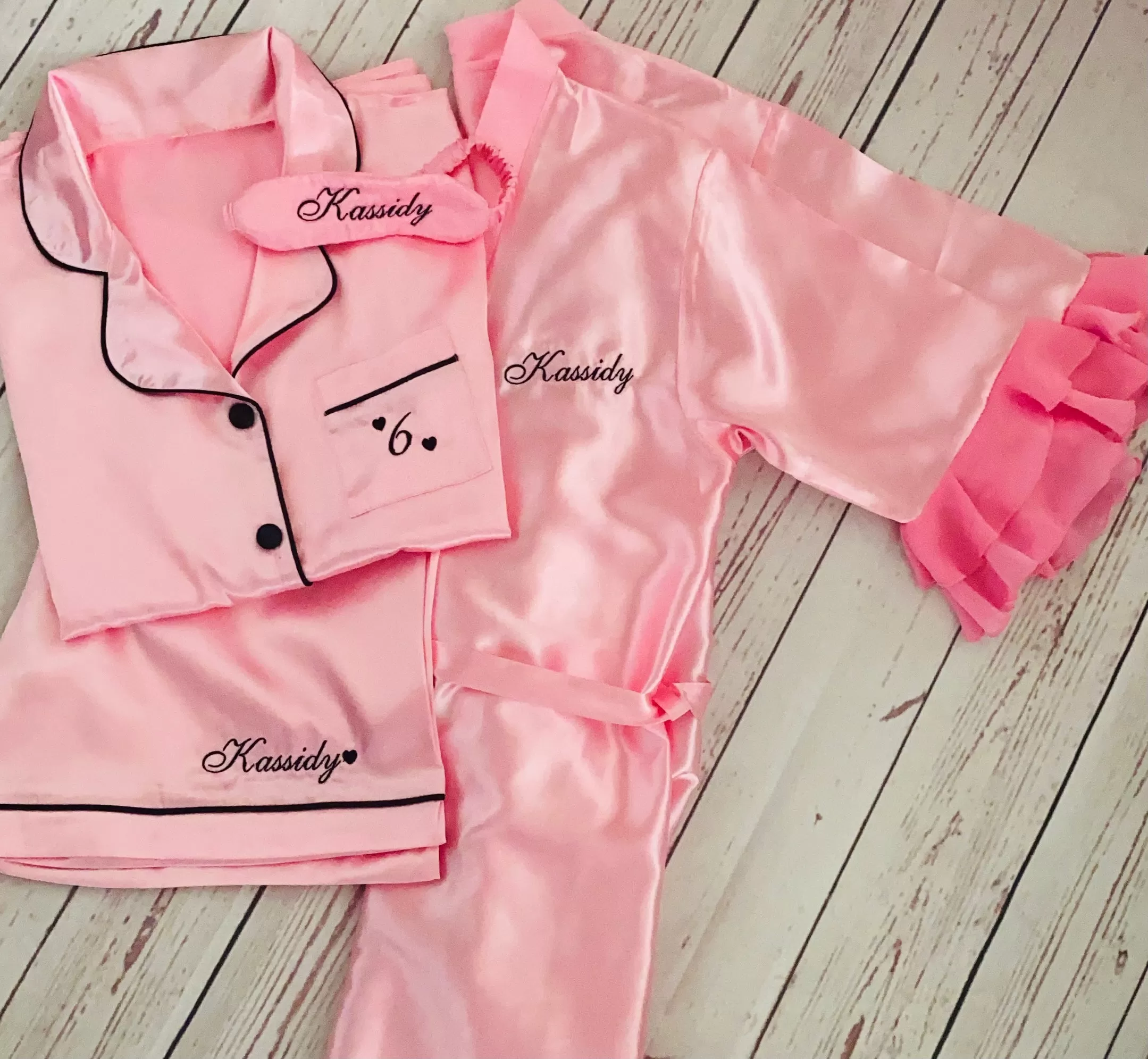 Girls Birthday Satin Set