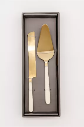 Gold Cake Serving Set