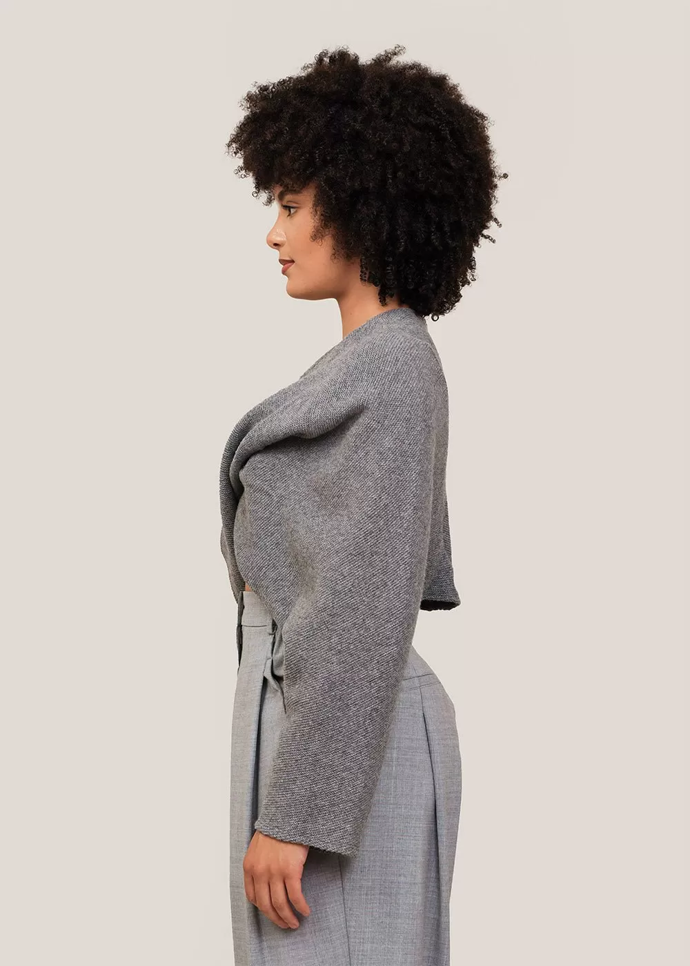 Grey Twist Sweater