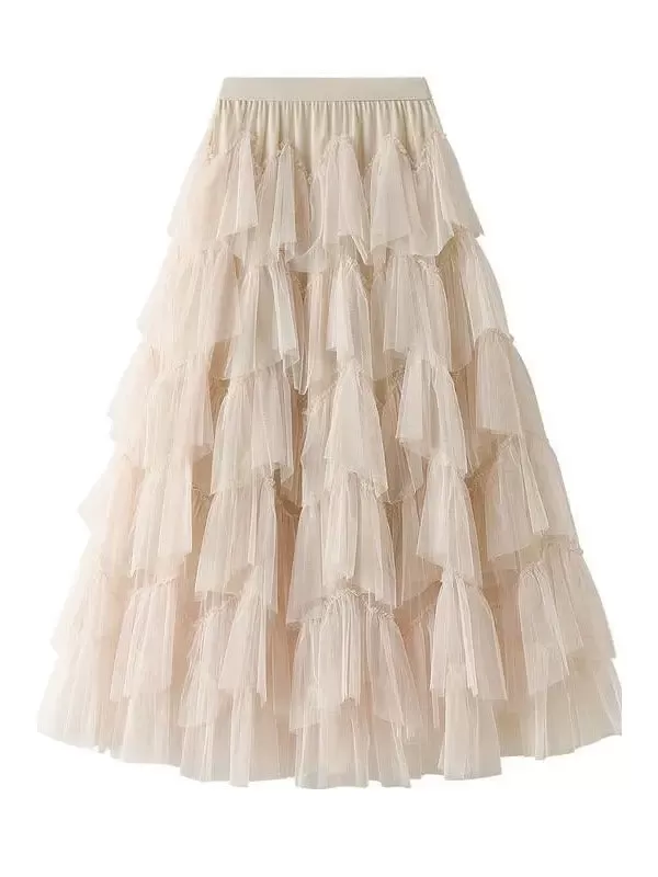 I Feel Pretty Chiffon Midi Skirt