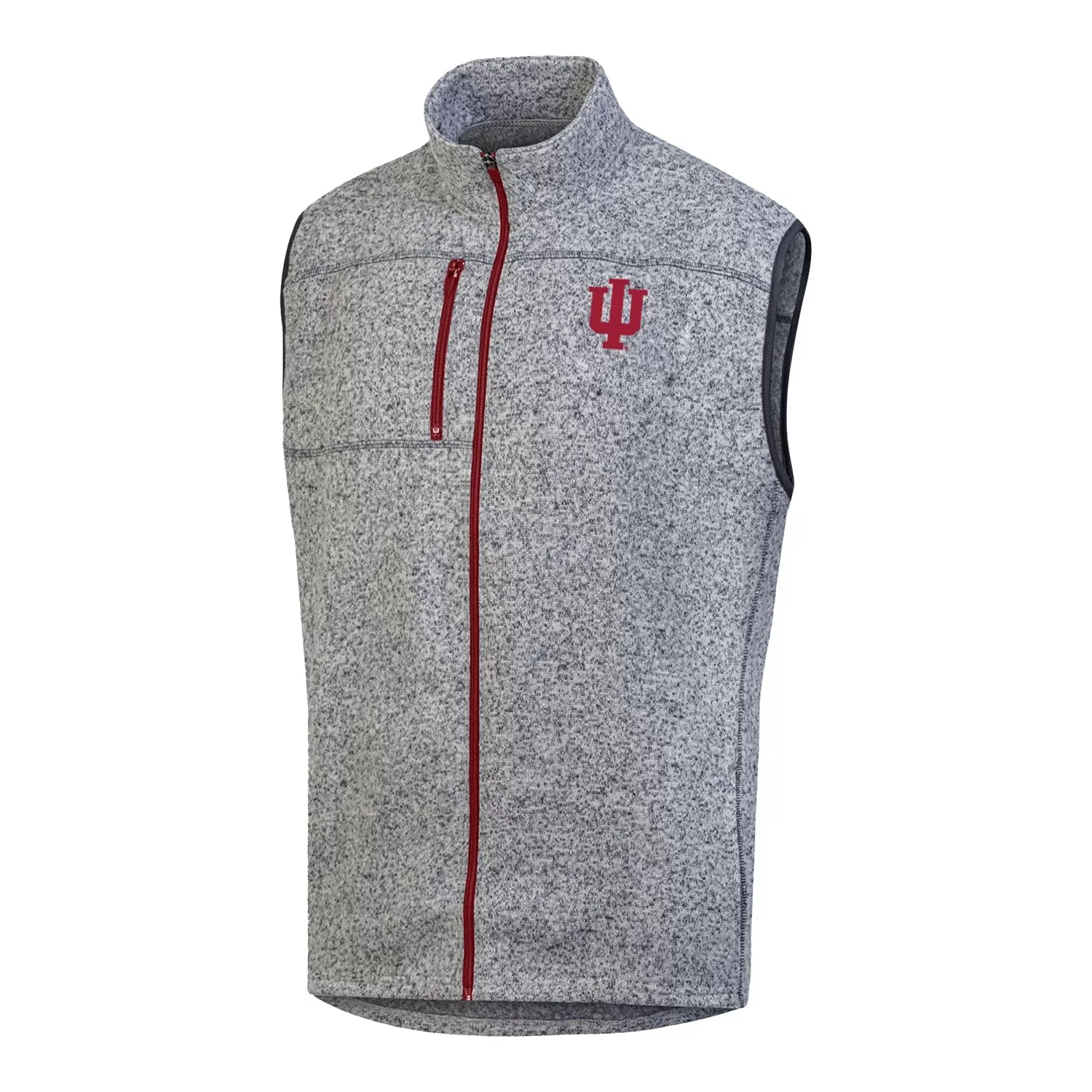 Indiana Hoosiers Artic Fleece Full Zip Grey Vest