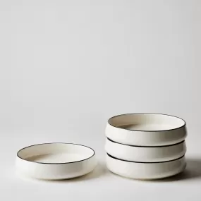 Kbenstyle II 4-Piece Porcelain Soup Bowl Set