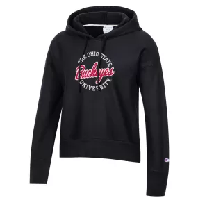 Ladies Ohio State Buckeyes Reverse Circled Buckeyes Hoodie