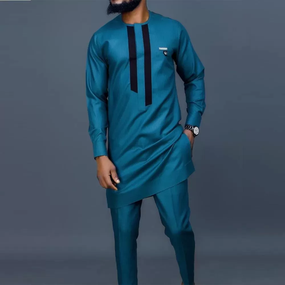 Long Top African Clothing Set for Men