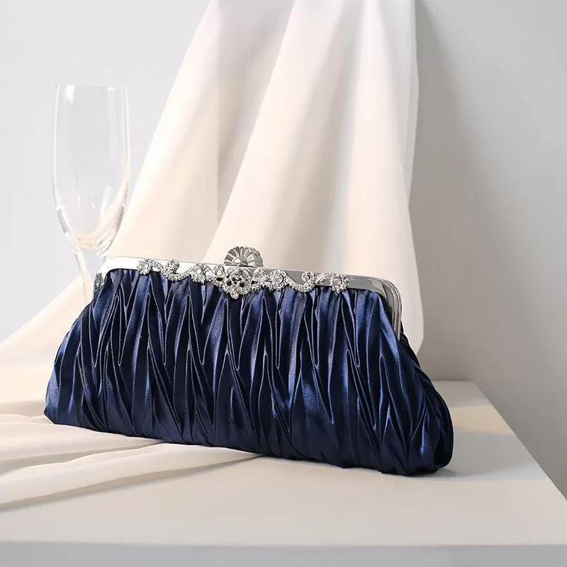 MAC070 Pleated Clutch Evening Bag Wedding Dress Evening Bag