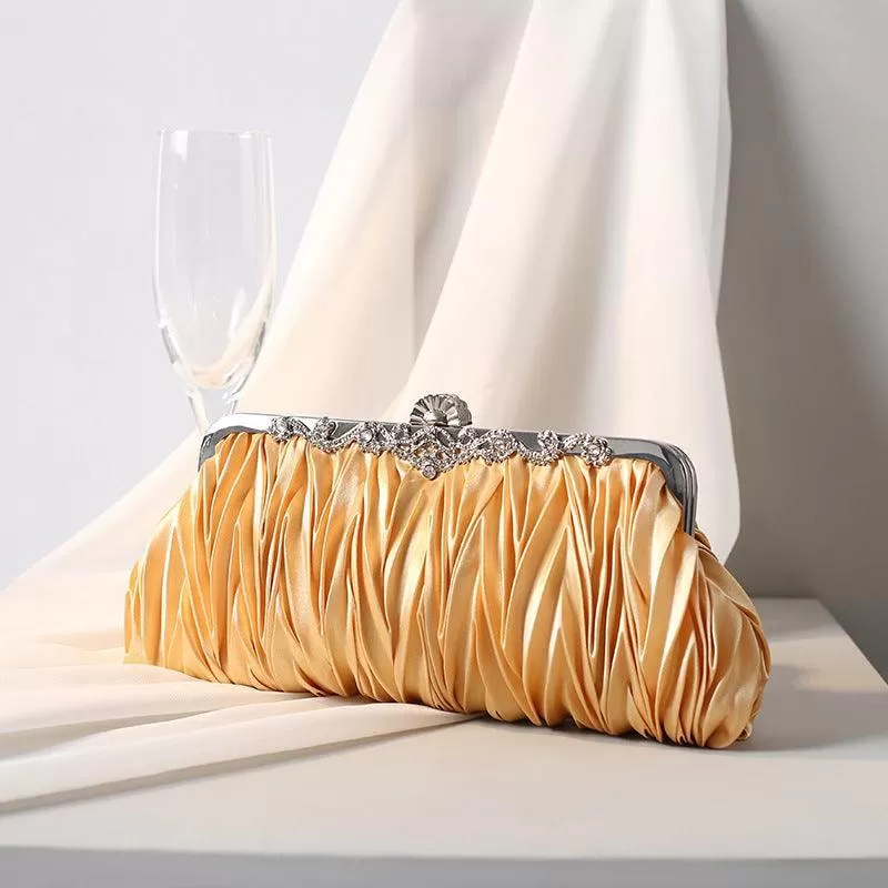 MAC070 Pleated Clutch Evening Bag Wedding Dress Evening Bag