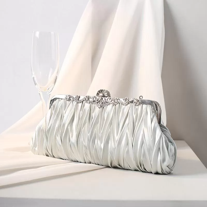 MAC070 Pleated Clutch Evening Bag Wedding Dress Evening Bag