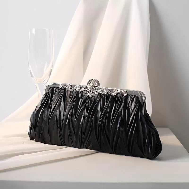 MAC070 Pleated Clutch Evening Bag Wedding Dress Evening Bag