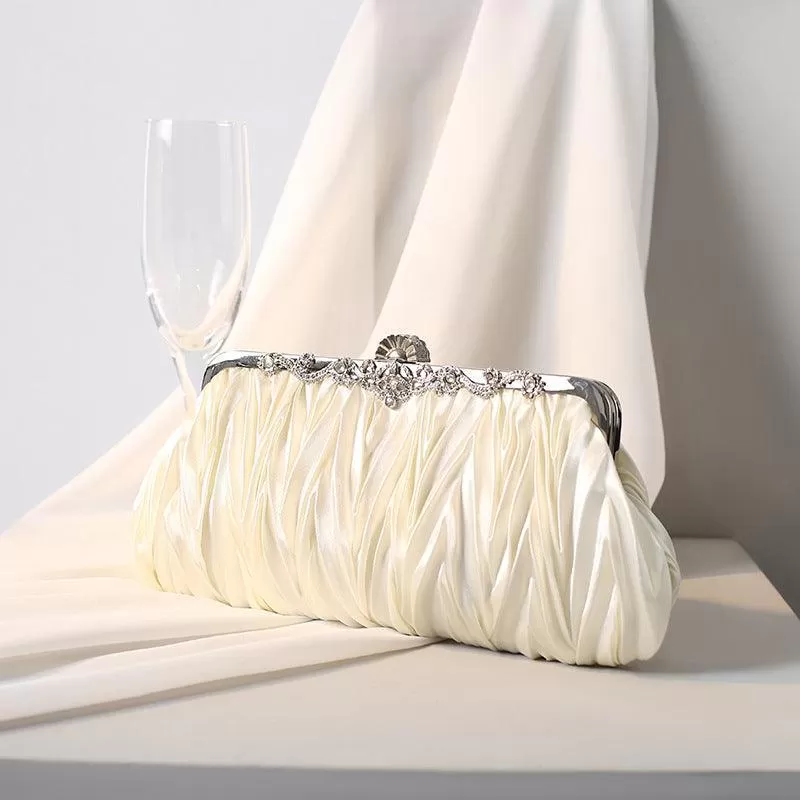 MAC070 Pleated Clutch Evening Bag Wedding Dress Evening Bag