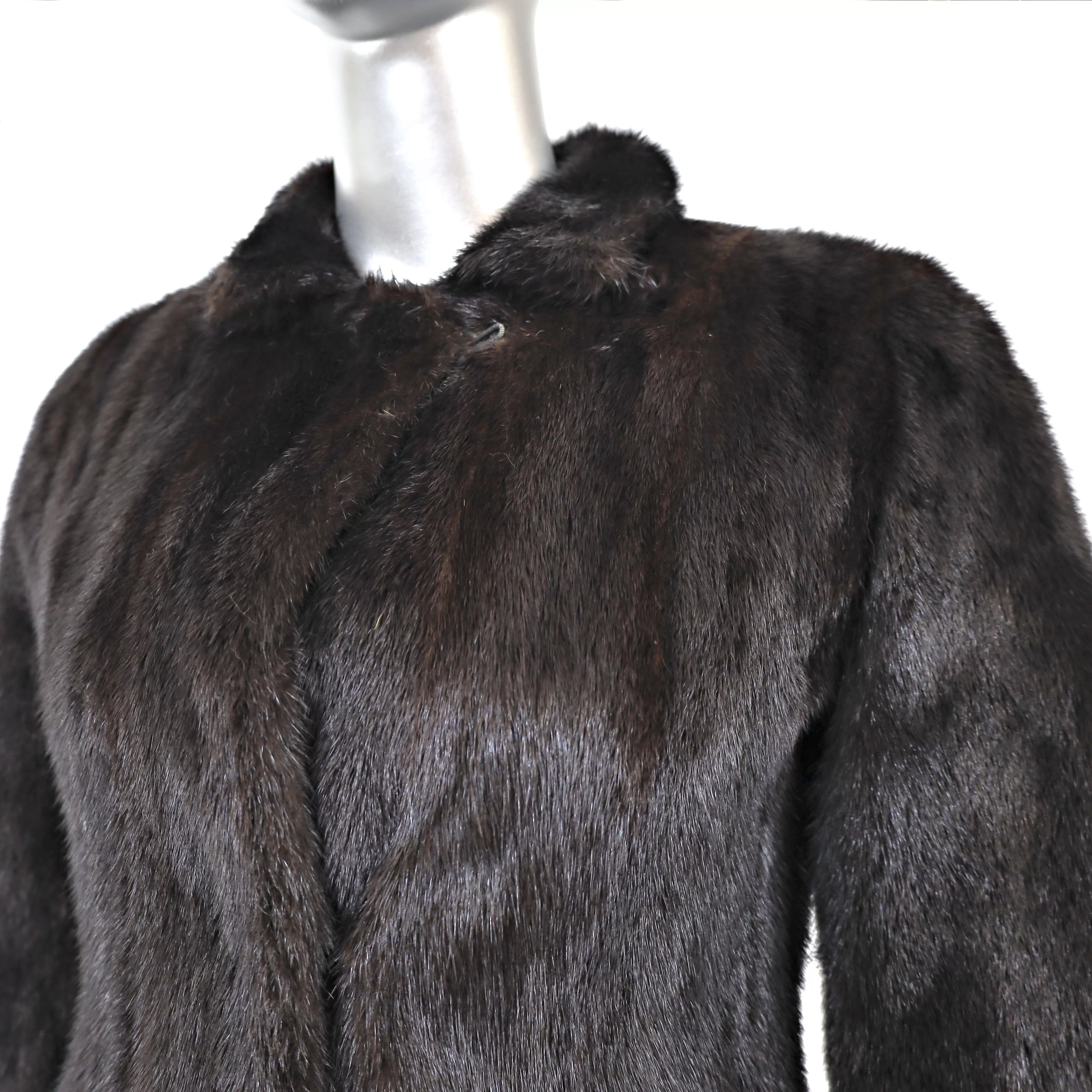 Mahogany Mink Coat- Size XXS