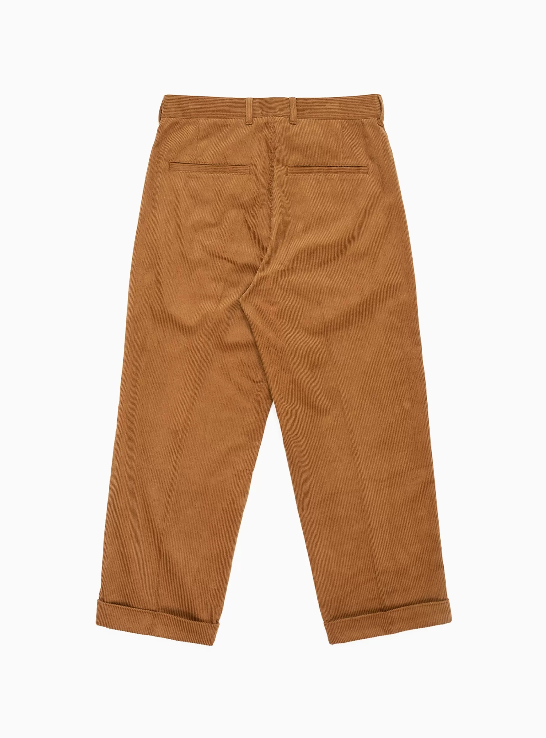 Manager Pleated Cord Pants Tobacco Brown