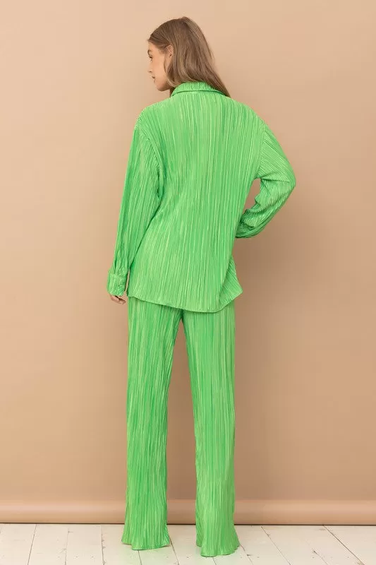 Manning Pleated Blouse Pants Set [ONLINE EXCLUSIVE]