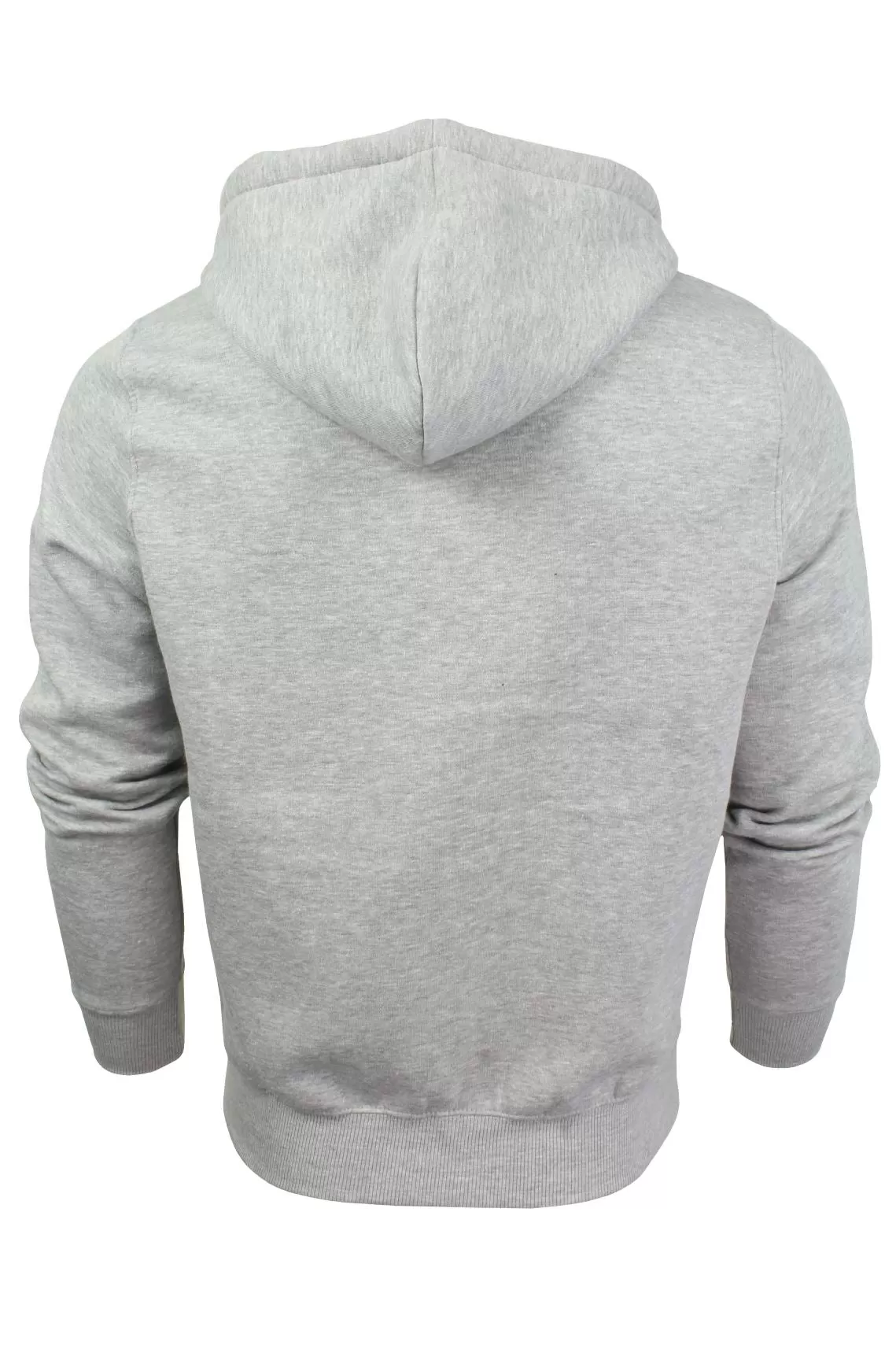 Mens Zip Through Hoodie Sweatshirt by Xact Fleece Back