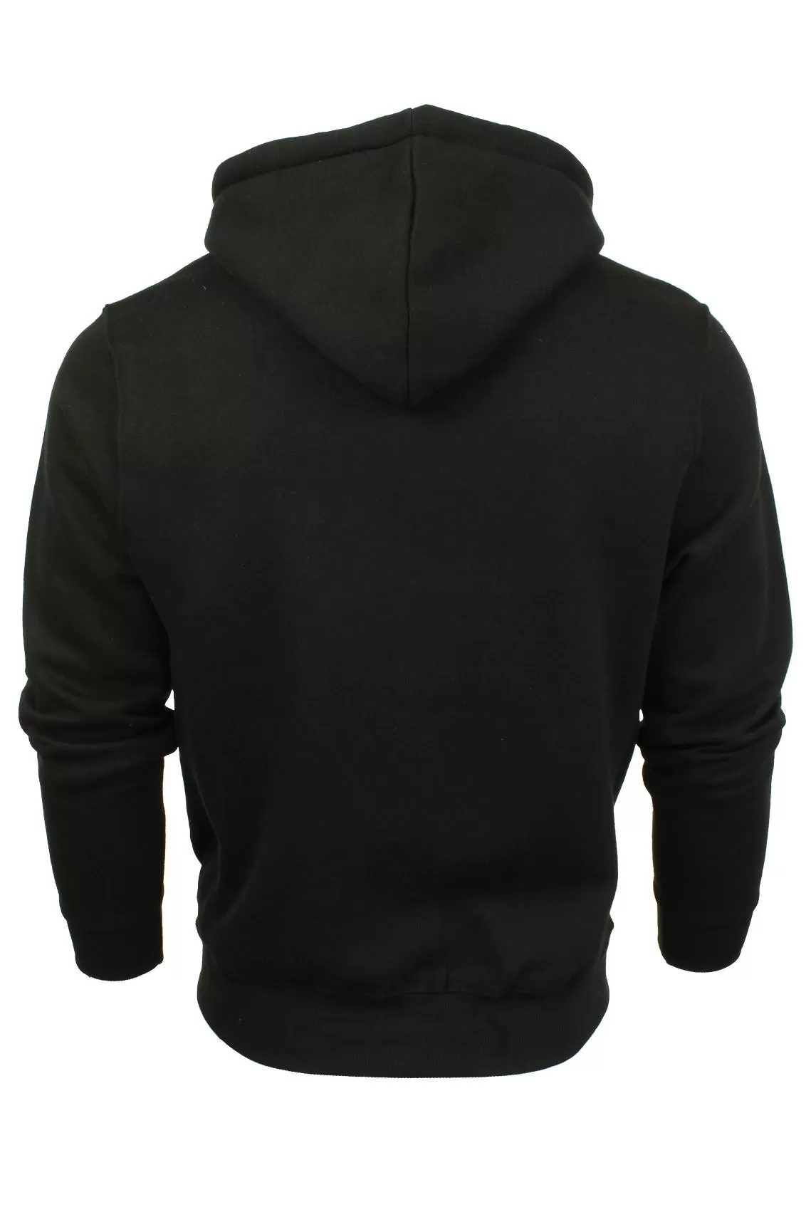 Mens Zip Through Hoodie Sweatshirt by Xact Fleece Back