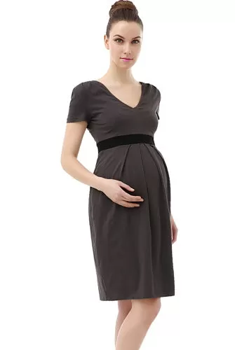 Momo Maternity Contrast Pleated Dress