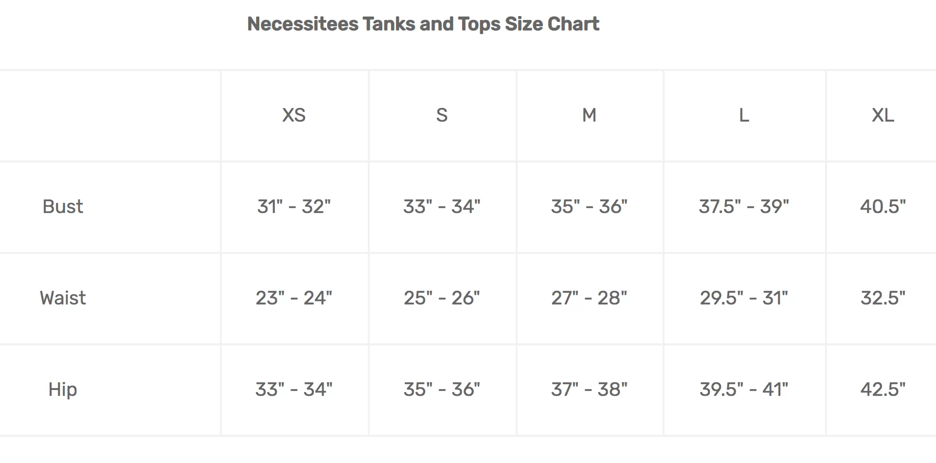 Necessitees tank, essential crew