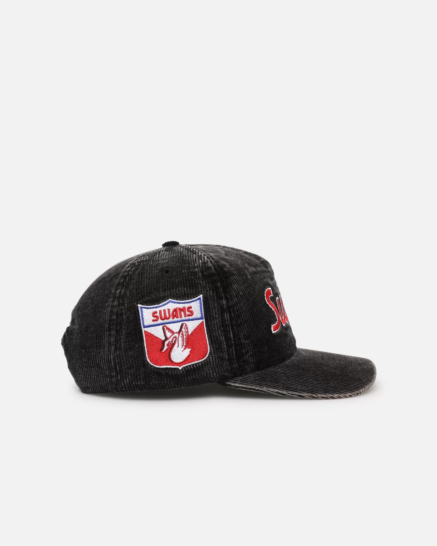 New Era Sydney Swans 'Washed Corduroy' Pre-Curved Golfer Snapback Black/Kelly Green