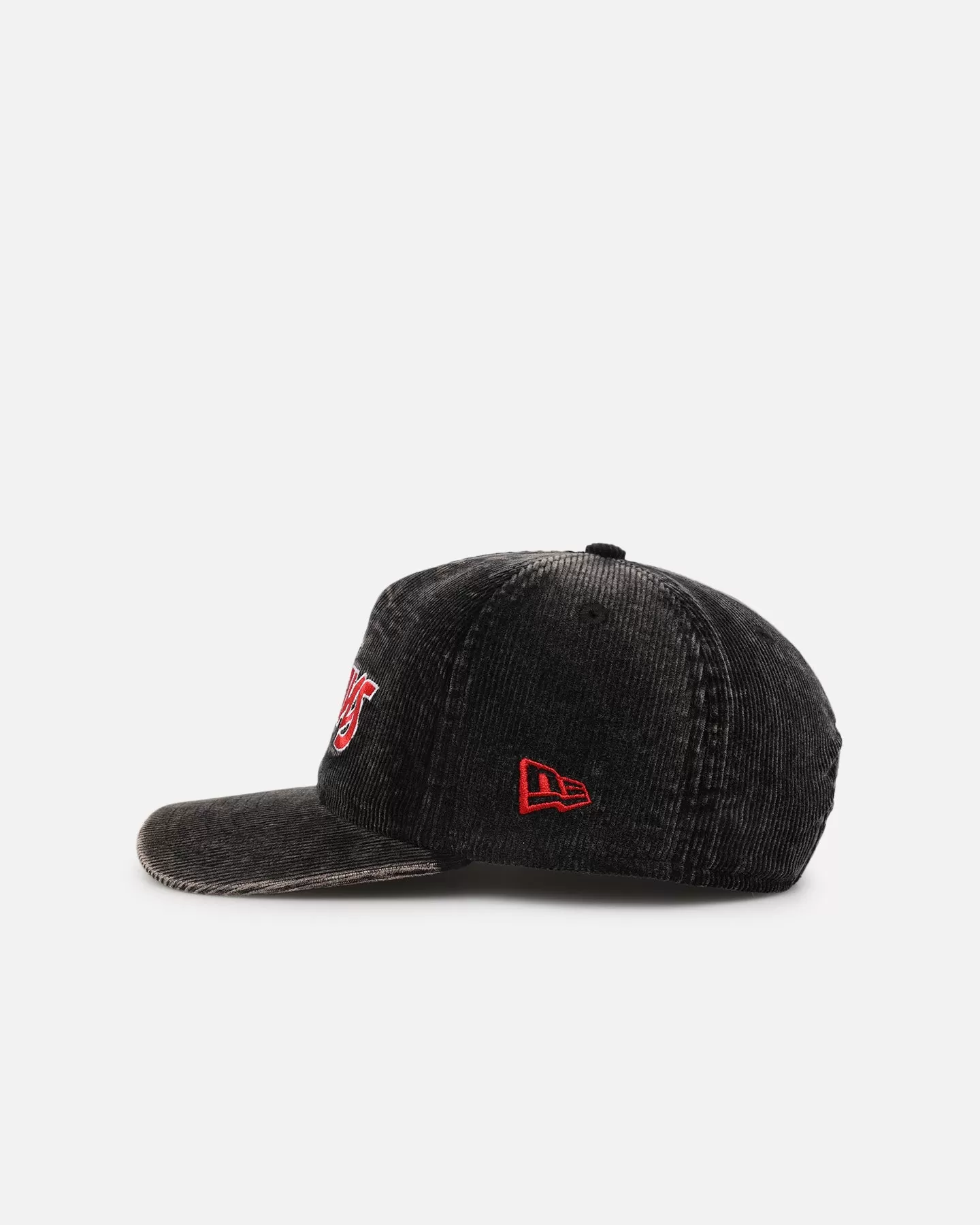 New Era Sydney Swans 'Washed Corduroy' Pre-Curved Golfer Snapback Black/Kelly Green