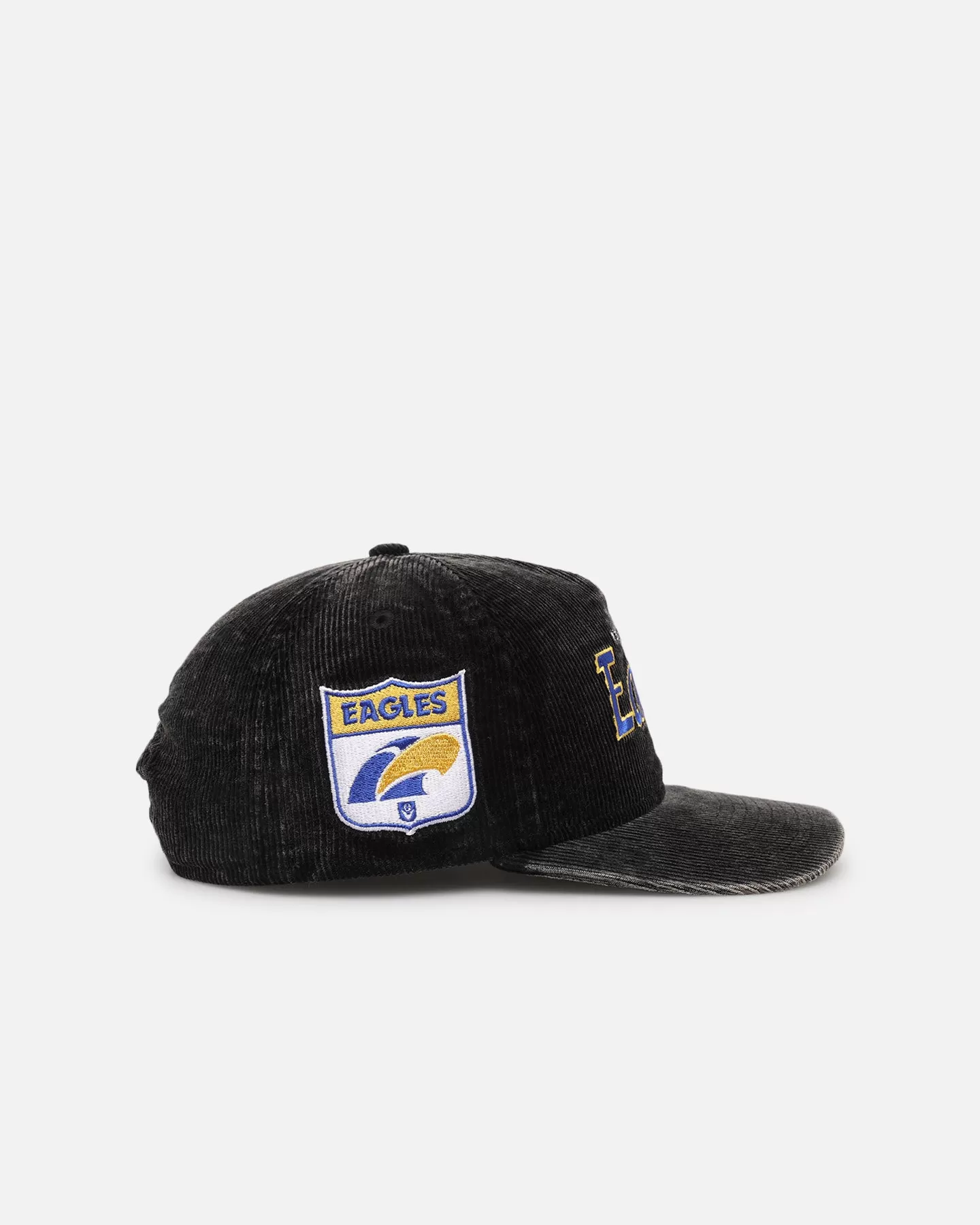 New Era West Coast Eagles 'Washed Corduroy' Pre-Curved Golfer Snapback Black/Kelly Green