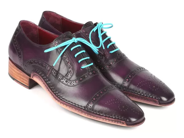 Paul Parkman Handsewn Captoe Oxfords Purple (ID#5032-PRP)